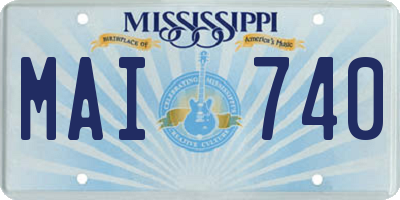 MS license plate MAI740