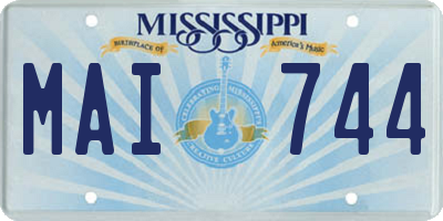 MS license plate MAI744