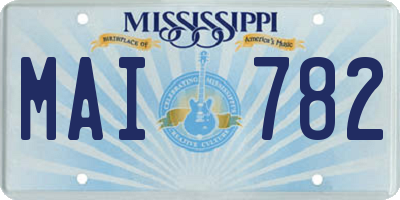 MS license plate MAI782