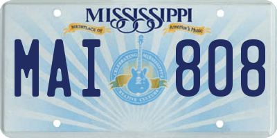MS license plate MAI808