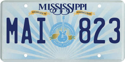 MS license plate MAI823