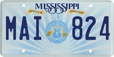 MS license plate MAI824
