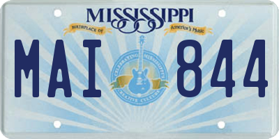 MS license plate MAI844