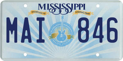 MS license plate MAI846