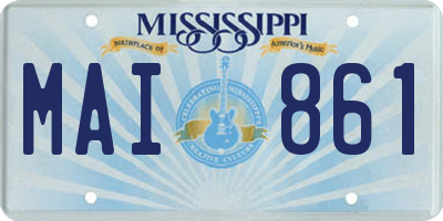 MS license plate MAI861