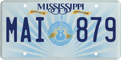 MS license plate MAI879