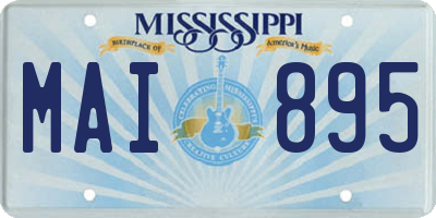 MS license plate MAI895