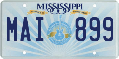 MS license plate MAI899