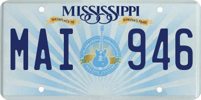 MS license plate MAI946