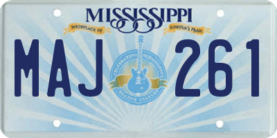 MS license plate MAJ261