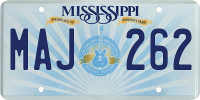 MS license plate MAJ262