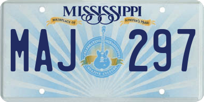 MS license plate MAJ297