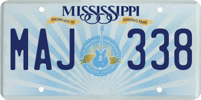 MS license plate MAJ338