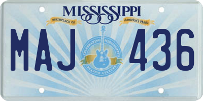 MS license plate MAJ436
