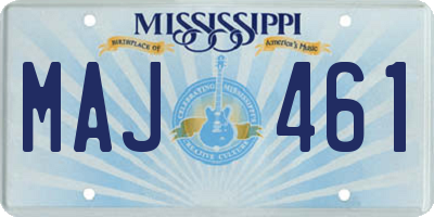 MS license plate MAJ461