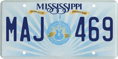 MS license plate MAJ469