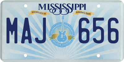 MS license plate MAJ656