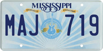 MS license plate MAJ719