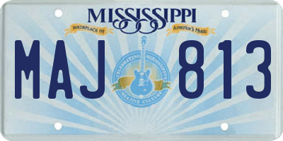 MS license plate MAJ813