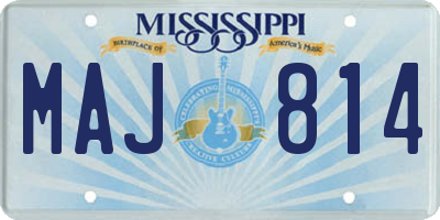 MS license plate MAJ814