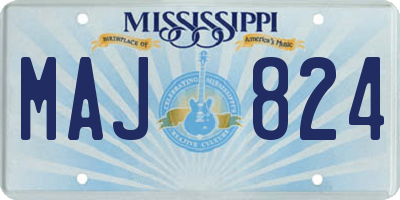 MS license plate MAJ824