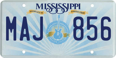 MS license plate MAJ856