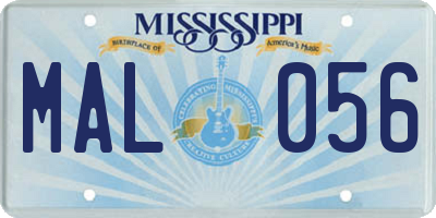 MS license plate MAL056