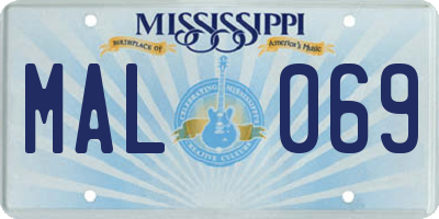 MS license plate MAL069
