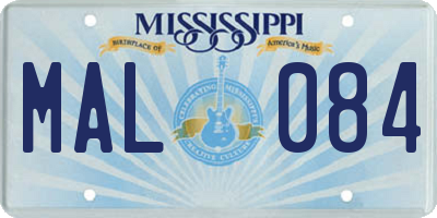 MS license plate MAL084