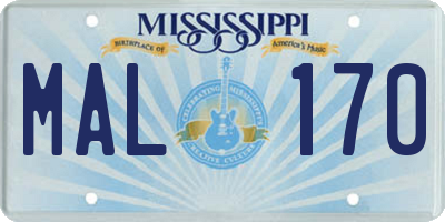 MS license plate MAL170