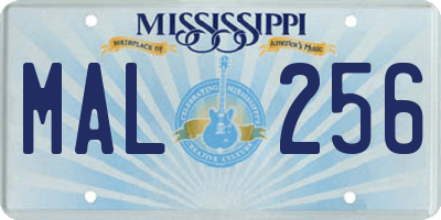 MS license plate MAL256