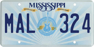 MS license plate MAL324