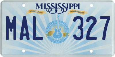 MS license plate MAL327