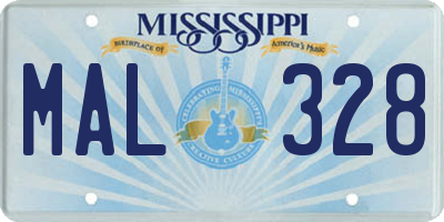 MS license plate MAL328
