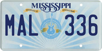 MS license plate MAL336