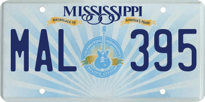 MS license plate MAL395