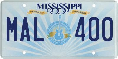 MS license plate MAL400