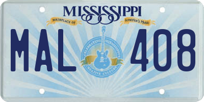 MS license plate MAL408