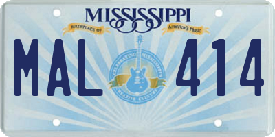 MS license plate MAL414