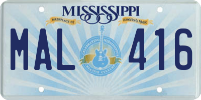 MS license plate MAL416