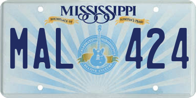MS license plate MAL424