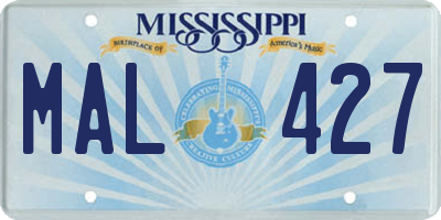 MS license plate MAL427