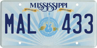 MS license plate MAL433