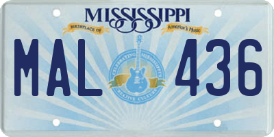 MS license plate MAL436