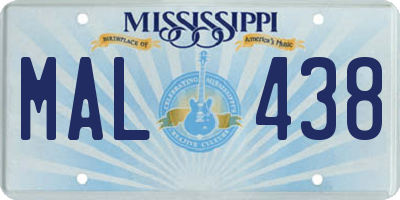 MS license plate MAL438