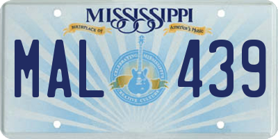 MS license plate MAL439