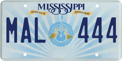 MS license plate MAL444