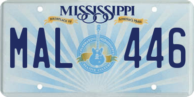 MS license plate MAL446