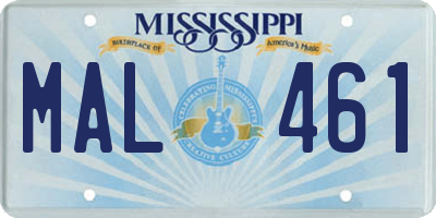 MS license plate MAL461