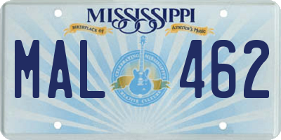 MS license plate MAL462